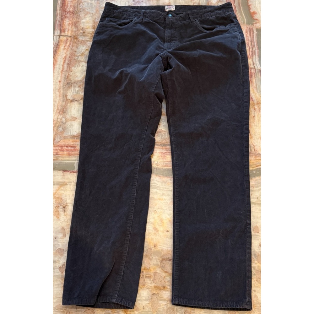 Faherty Brand Mens Trouser Pants Black Corduroy Outdoor Straight Leg Size‎ 35